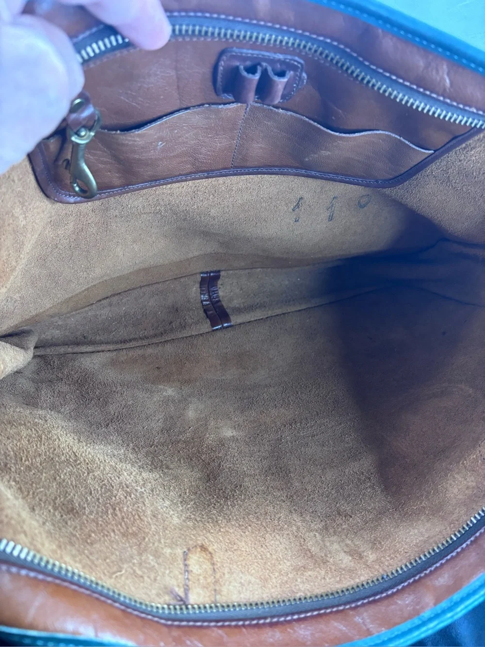 Rare Vintage Brahmin Heritage Leather Briefcase | Cognac Brown | Talon Zipper